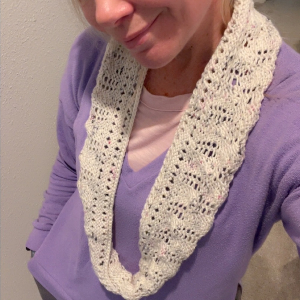 Chic Cream Knit Infinity Scarf